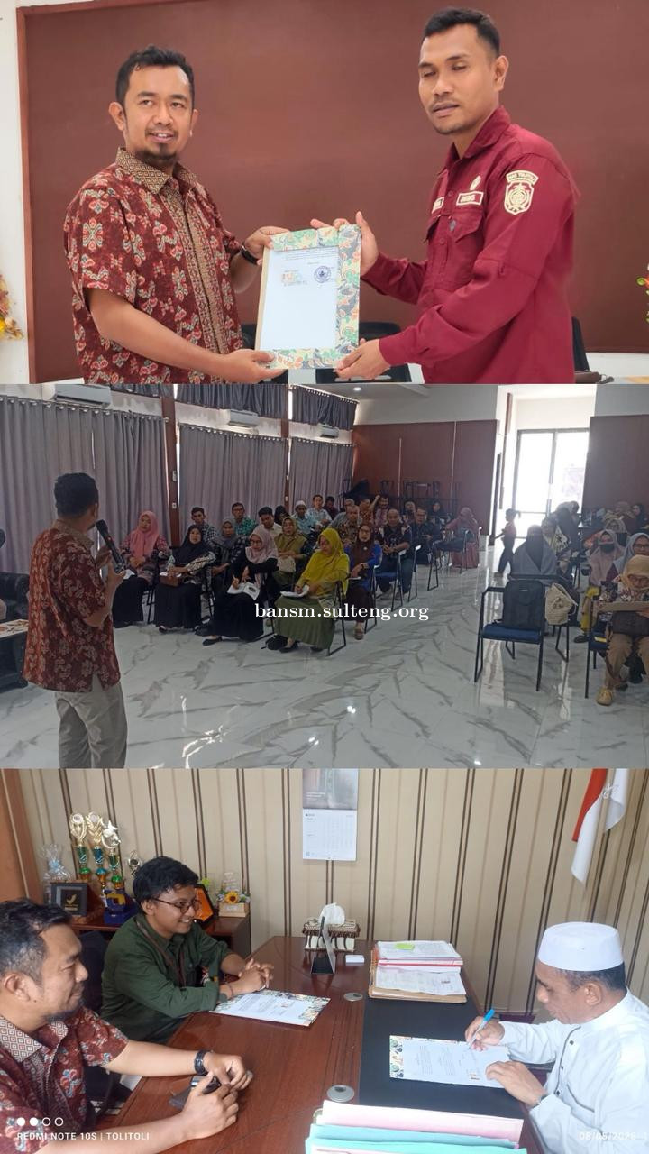 SOSIALISASI DAN KEMITRAAN AKREDITASI BERSAMA DINAS PENDIDIKAN DAN KEMENTERIAN AGAMA KAB. TOLI-TOLI